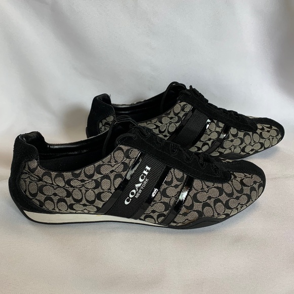 NEW! Coach Remonna Signature C Tennis Shoes in Black! Size 11M! - Picture 1 of 11